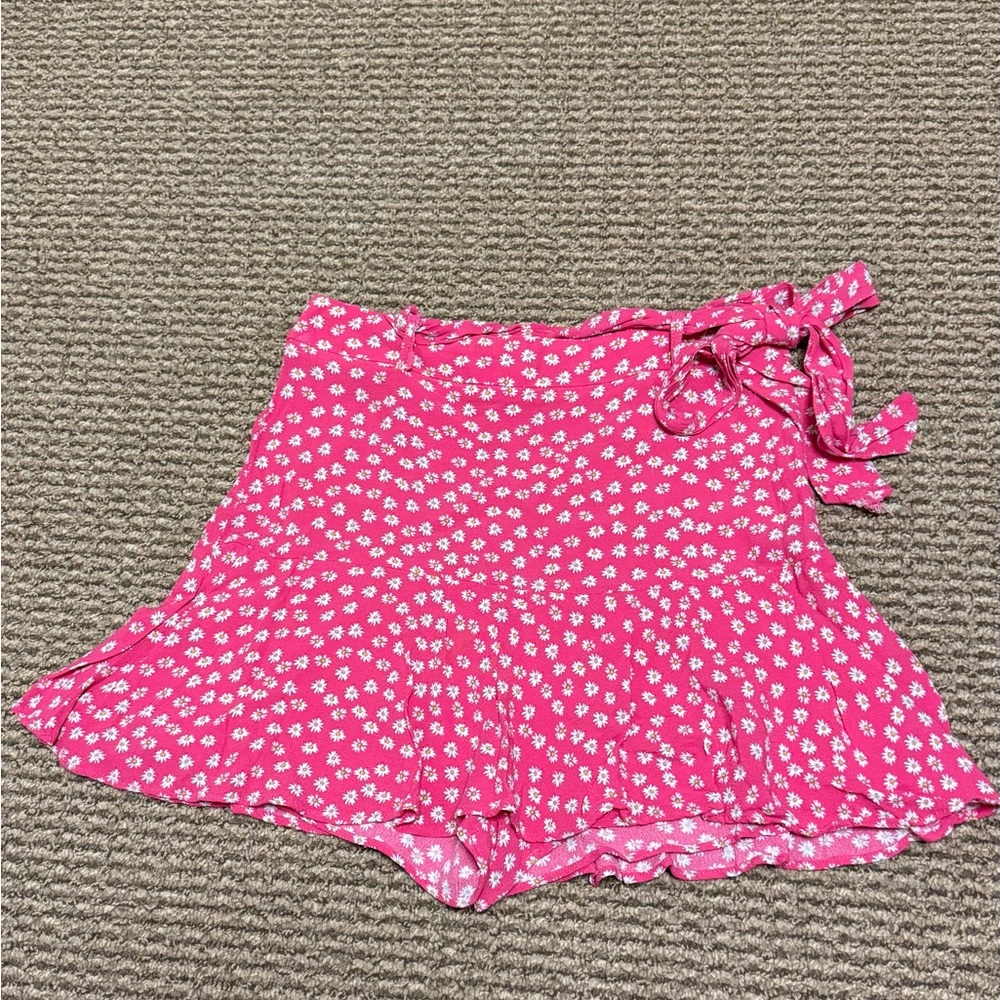 Zara Red Floral Skirt